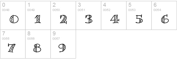 Bermuda LP Std Squiggle numbers 0-9 preview