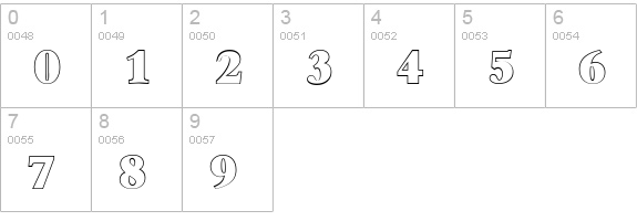 BernsteinOutline-Heavy-Regular numbers 0-9 preview