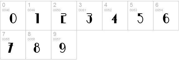 Betty Noir numbers 0-9 preview