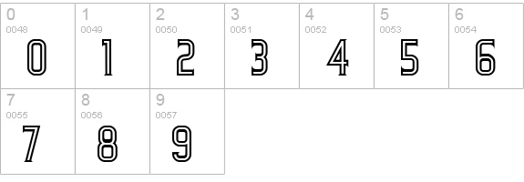 Bicycle numbers 0-9 preview
