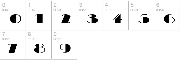 BigApple numbers 0-9 preview