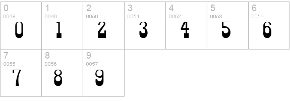 BigBottom numbers 0-9 preview