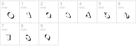 BIGCSHAD Lefty numbers 0-9 preview