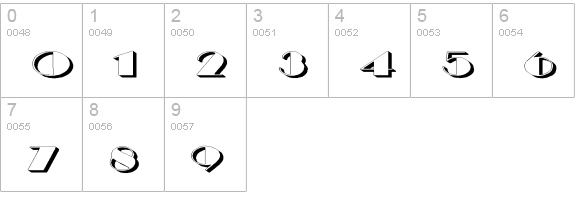 BIGCSHAD-Normal Extended numbers 0-9 preview