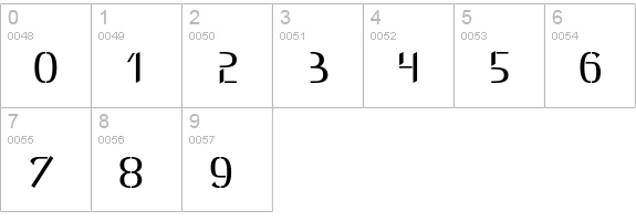 Bijoux-Bold numbers 0-9 preview