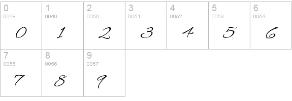 Bilbo numbers 0-9 preview