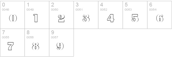 BinnerOutP numbers 0-9 preview