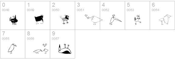 BirdsEF numbers 0-9 preview