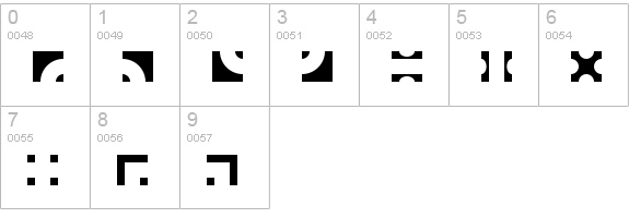 Bit Blocks TTF BRK numbers 0-9 preview