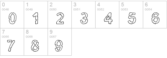 Bite me! numbers 0-9 preview