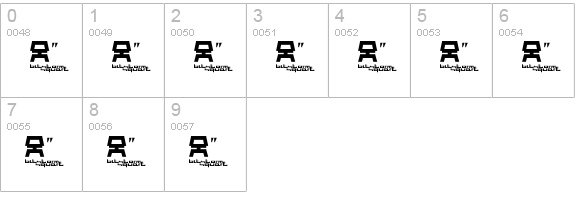 Bitstorm SQUARE numbers 0-9 preview
