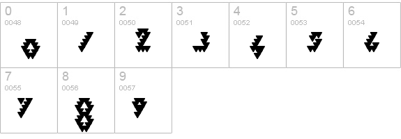 Bizar Loved Triangles numbers 0-9 preview
