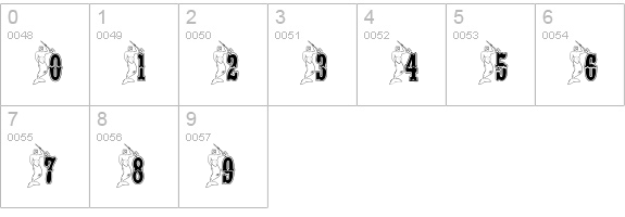 BJF Merman numbers 0-9 preview