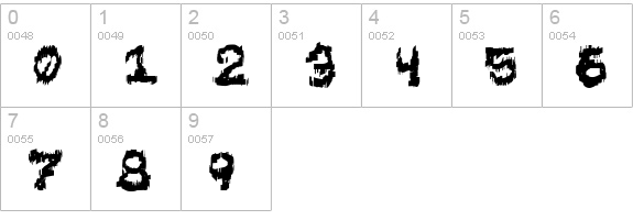 Black Shirt Slime Trail numbers 0-9 preview