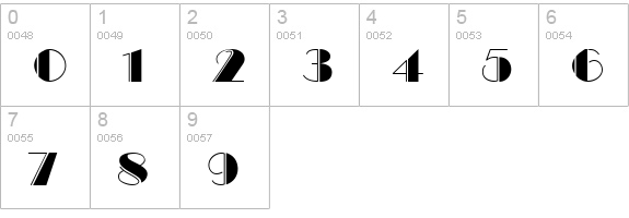 Black Tie Engraved Display SSi numbers 0-9 preview