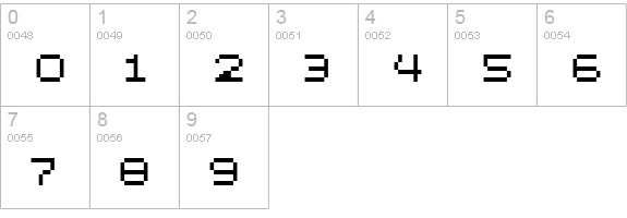 Blackgold Light numbers 0-9 preview