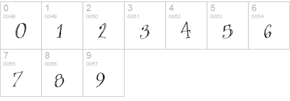 blackout serif numbers 0-9 preview