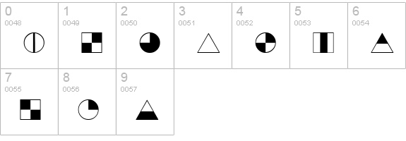 Blackwhite numbers 0-9 preview