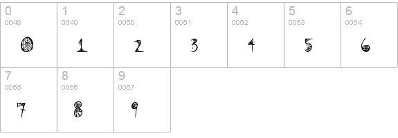 BlackWidow numbers 0-9 preview