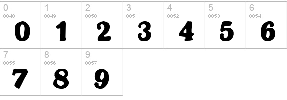 Blatant numbers 0-9 preview