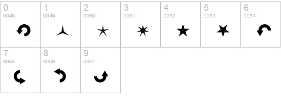 Blickfang numbers 0-9 preview
