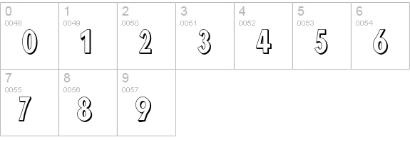 Blink 3D numbers 0-9 preview