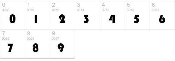 BlippoBlackEF numbers 0-9 preview