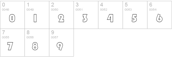 BlippoBlaOutP numbers 0-9 preview