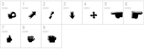 BlockheadIllustBlackFace numbers 0-9 preview
