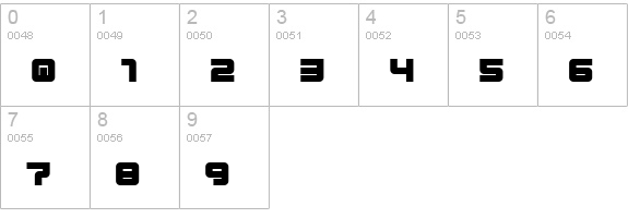 blockit Bold numbers 0-9 preview