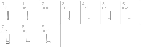 BlockTitling Outline numbers 0-9 preview