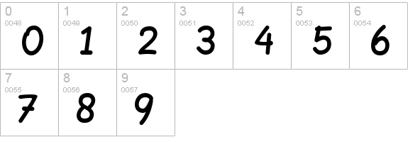 Blokletters Viltstift numbers 0-9 preview