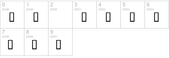 Bloxxxx ExtraBold numbers 0-9 preview