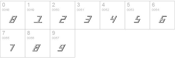 Blue July 3D numbers 0-9 preview