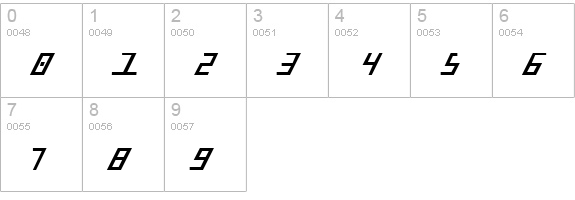 Blue July ExtraBold numbers 0-9 preview