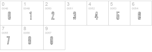 Bluprint DEMO numbers 0-9 preview