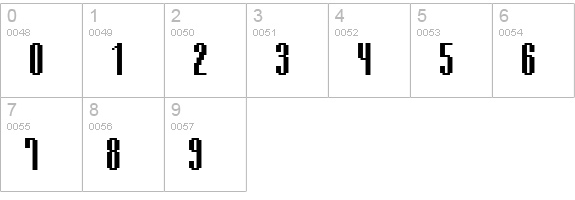 BM delico A16 numbers 0-9 preview