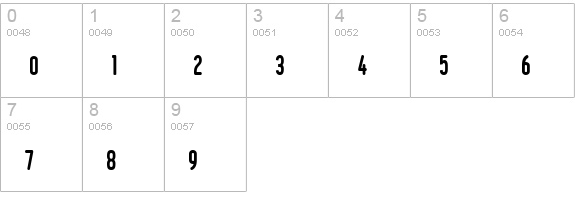 BN Pinky Bold numbers 0-9 preview