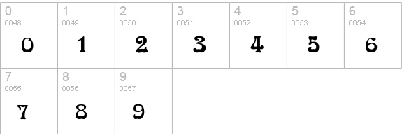 Bockloo numbers 0-9 preview