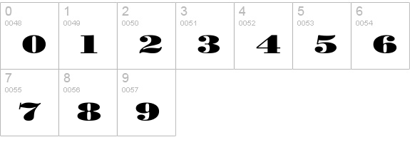 BODIDLYbold Extended numbers 0-9 preview