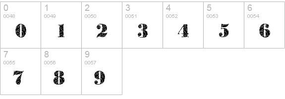 BodoniTeensy2-Regular numbers 0-9 preview
