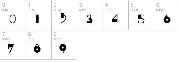 Boeuf Au Joost NF numbers 0-9 preview