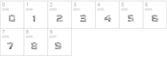 Bois Regular numbers 0-9 preview