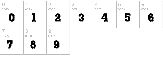 Bold Pressing H1 numbers 0-9 preview