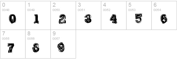 Bold Pressing H2 numbers 0-9 preview