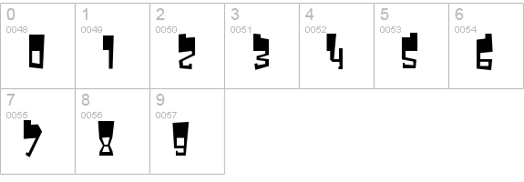 Bomr numbers 0-9 preview