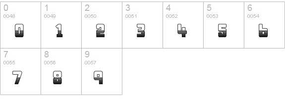 Bonk Outercut numbers 0-9 preview