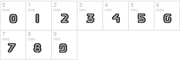 BoobToob numbers 0-9 preview