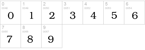 Book-Light-Regular numbers 0-9 preview