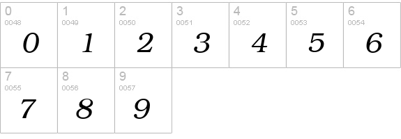 Book-PS-Italic numbers 0-9 preview